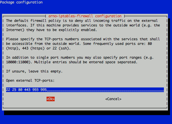 arno-iptables-firewall open TCP ports definition